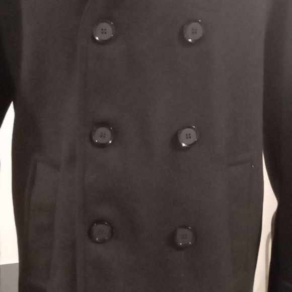 Double Breasted Pea Coat by Match & Stick. M - Picture 3 of 10